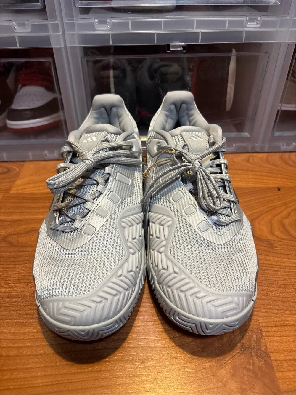 Adidas Barricade 13 Silver Metallic 25th Anniversary JR1973 Tennis Shoes Sz 9.5M